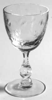 Tiffin Franciscan Willow Wine Glass   Stem #17489, Cut