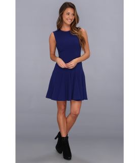 BCBGMAXAZRIA Kalyn Sleeveless Godet Dress Womens Dress (Blue)