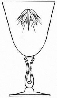 Tiffin Franciscan Starfire Water Goblet   Stem #17634