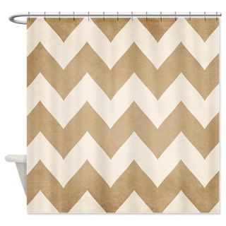  Biscotti & Vanilla   Beige Chevron  Shower Cur  Use code FREECART at Checkout