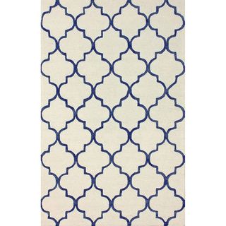 Nuloom Handmade Moroccan Trellis Faux Silk / Wool (5 X 8) (BluePattern AbstractTip We recommend the use of a non skid pad to keep the rug in place on smooth surfaces.All rug sizes are approximate. Due to the difference of monitor colors, some rug colors