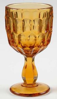 Fenton Thumbprint Colonial Amber Wine Glass   Colonial Amber, Thumbprint Design