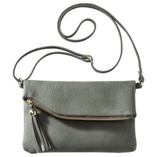 Xhilaration Crossbody Handbag with Tassle   Gray