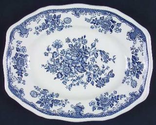 Kensington Staffords Balmoral Blue 12 Oval Serving Platter, Fine China Dinnerwa