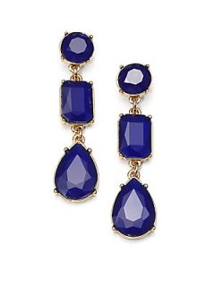 Kate Spade New York Linear Drop Earrings   Blue