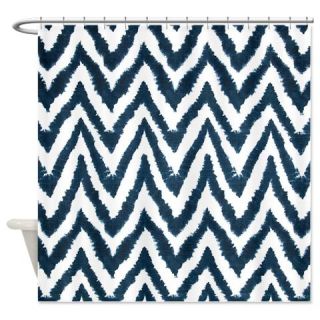  Funky Fuzzy Blue Zigzags Shower Curtain  Use code FREECART at Checkout
