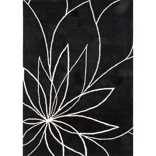 Modern Floral Wool Tufted Rug (8 X 11)