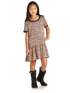 Juicy Couture Girls Bengal Print Dress   Orange Leopard