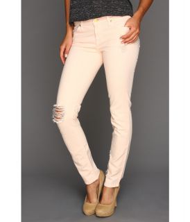 7 For All Mankind The Slim Cigarette Destroyed Color Womens Jeans (Pink)