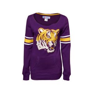 LSU Tigers NCAA Womens Glimmer Boatneck Pullover