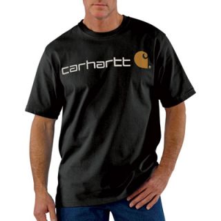 Carhartt Short Sleeve Logo T Shirt   Black, 3XL, Model# K195
