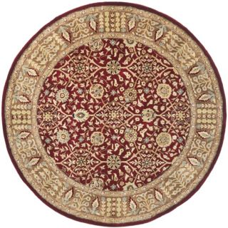 Handmade Persian Legend Red/ Light Brown Wool Rug (6 Round)