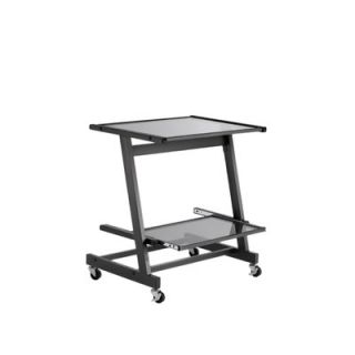 Eurostyle Zeus Computer Cart without Keyboard Tray in Black 26948BLK Color B
