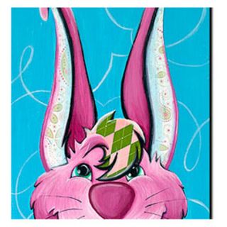 Trademark Global Inc Dressy Bunny Canvas Art by Sylvia Masek Multicolor  