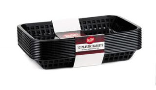 Tablecraft Cash And Carry Mas Grande Baskets, 11.75 x 8.5 x 1.5 in, Rectangular,Red