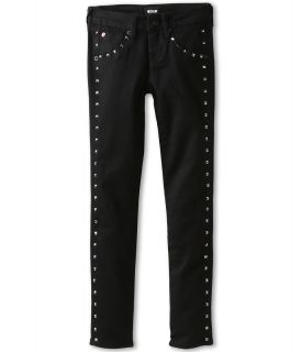 Hudson Kids Girls Collin Skinny With Flap Back Pockets And Studs Girls Jeans (Black)