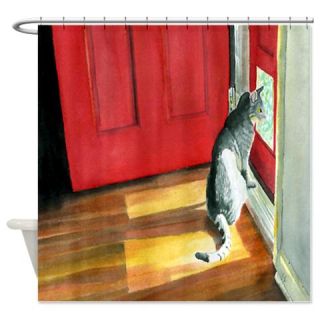  Door Cat Shower Curtain  Use code FREECART at Checkout