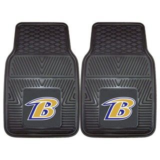 Fanmats Baltimore Ravens 2 piece Vinyl Car Mats (100 percent vinylDimensions 27 inches high x 18 inches wideType of car Universal)