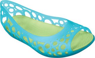 Womens Crocs Adrina Flat   Aqua/Celery Casual Shoes