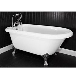Spa Collection 59 inch Classic Style Clawfoot Tub And Faucet Pack