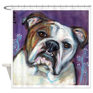  Portrait of an English Bulldog Shower Curtain  Use code FREECART at Checkout