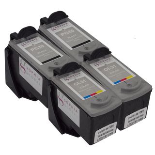 Sophia Global Remanufactured Ink Cartridge Replacement For Canon Pg 30 And Cl 31 With Ink Level Display (pack Of 4) (Black, colorPrint yield Up to 223 pages for each black cartridge and 206 pages for each color cartridgeModel SGCanonPG30BSGCL31CPack of