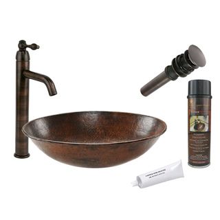 Premier Copper Products Vo17wdb Single Handle Vessel Faucet Package (Oil rubbed bronze Upper flange dimension 2 inches Down pipe width 1.25 inches Overall length 8.625 inches Thread length 2.75 inches Installation type Compression threaded Material 