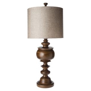 Mudhut Turned Table Lamp  Brown (Includes CFL Bulb)