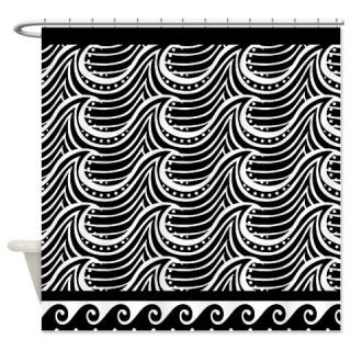  Art Deco Ocean Wave Shower Curtain  Use code FREECART at Checkout