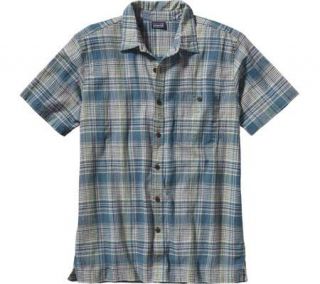 Mens Patagonia Short Sleeved A/C Shirt   Santa Ana/Tobago Blue Cotton Shirts