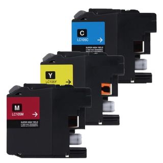 Brother Lc107 Cyan, Yellow, Magenta Compatible Ink Cartridge (remanufactured) (pack Of 3) (Cyan, yellow, magentaPrint yield 1,200 pages at 5 percent coverageNon refillableModel NL 1x Brother LC107 CYM SetPack of Three (3) Warning California residents 