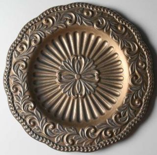 Venetian Service Plate (Charger), Fine China Dinnerware   Brown, Amber, Embossed