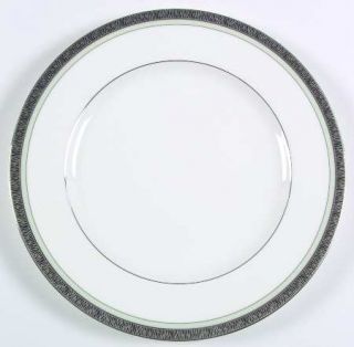 Noritake Fascination Green Dinner Plate, Fine China Dinnerware   Renaissance,Bon