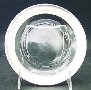 Dorothy Thorpe Silver Band Bread and Butter Plate   Wide 1 Silver Band,V Shaped
