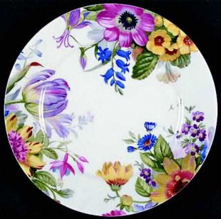 Bill Goldsmith Alice Salad Plate, Fine China Dinnerware   Floral Border,Large De