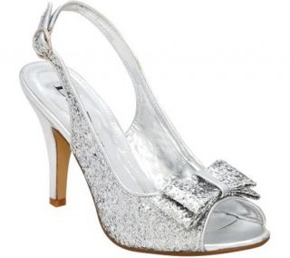 Womens Lava Shoes Flo   Silver Glitter Ornamented Shoes