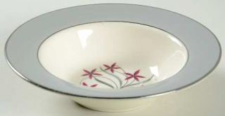 Hanover Sonata Rim Fruit/Dessert (Sauce) Bowl, Fine China Dinnerware   Gray Rim,