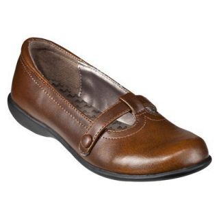 Girls French Toast 2 Strap Shoe   Brown 5