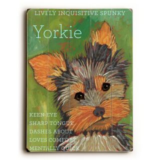 Artehouse Yorkie Wooden Wall Art   14W x 20H in. Brown   0004 1996 26