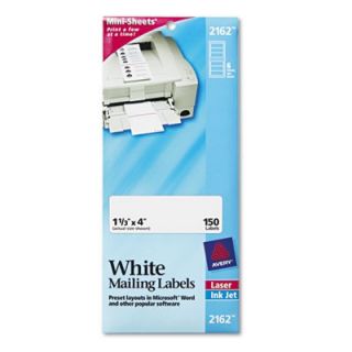 Avery Labels Laser/Inkjet Mailing Labels, 1 1/3 x 4, White (2162)