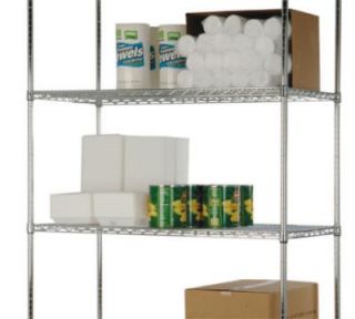 Focus Chrome Plated Shelving, 24 in D x 72 in W