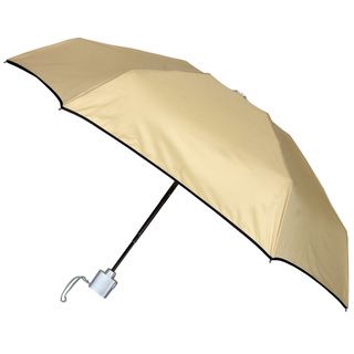 Leighton Khaki 43 inch Umbrella (KhakiArc 43 inches diameterMaterials Polyester Pongee top, aluminium frame, plastic handleEasy open/close zipper sleeveAutomatic open and close featureTeflon coating on top for extra water and stain resistance )