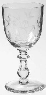 Ransgil Kingsley Wine Glass   Stem #270, Cut Floral Design On Bowl