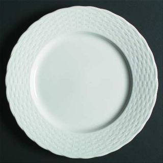Nikko Wicker White Dinner Plate, Fine China Dinnerware   Fine Ironstone,All Whit