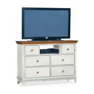 American Drew Sterling Pointe 50 TV Stand 181   585XX Finish White with Map
