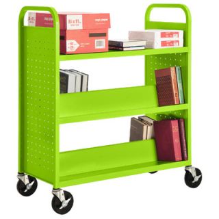 Sandusky Combination Shelf Mobile Booktruck SFV336  Color Electric Green