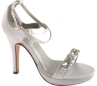 Womens Dyeables Lilac   White Satin Ornamented Shoes