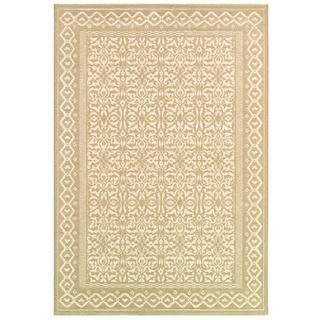 Marina Ibiza/ Oyster Area Rug (710 X 109) (OysterSecondary Colors PearlPattern FloralTip We recommend the use of a non skid pad to keep the rug in place on smooth surfaces.All rug sizes are approximate. Due to the difference of monitor colors, some rug