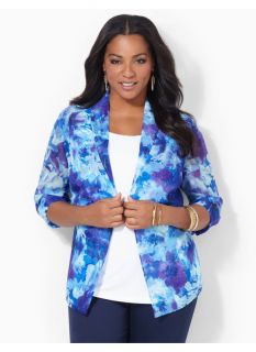 Catherines Plus Size Water Lily Jacket   Womens Size 2X, Surf the Web