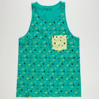 Scattered Mens Tank Green In Sizes Small, Medium, X Large, Large For Men 2